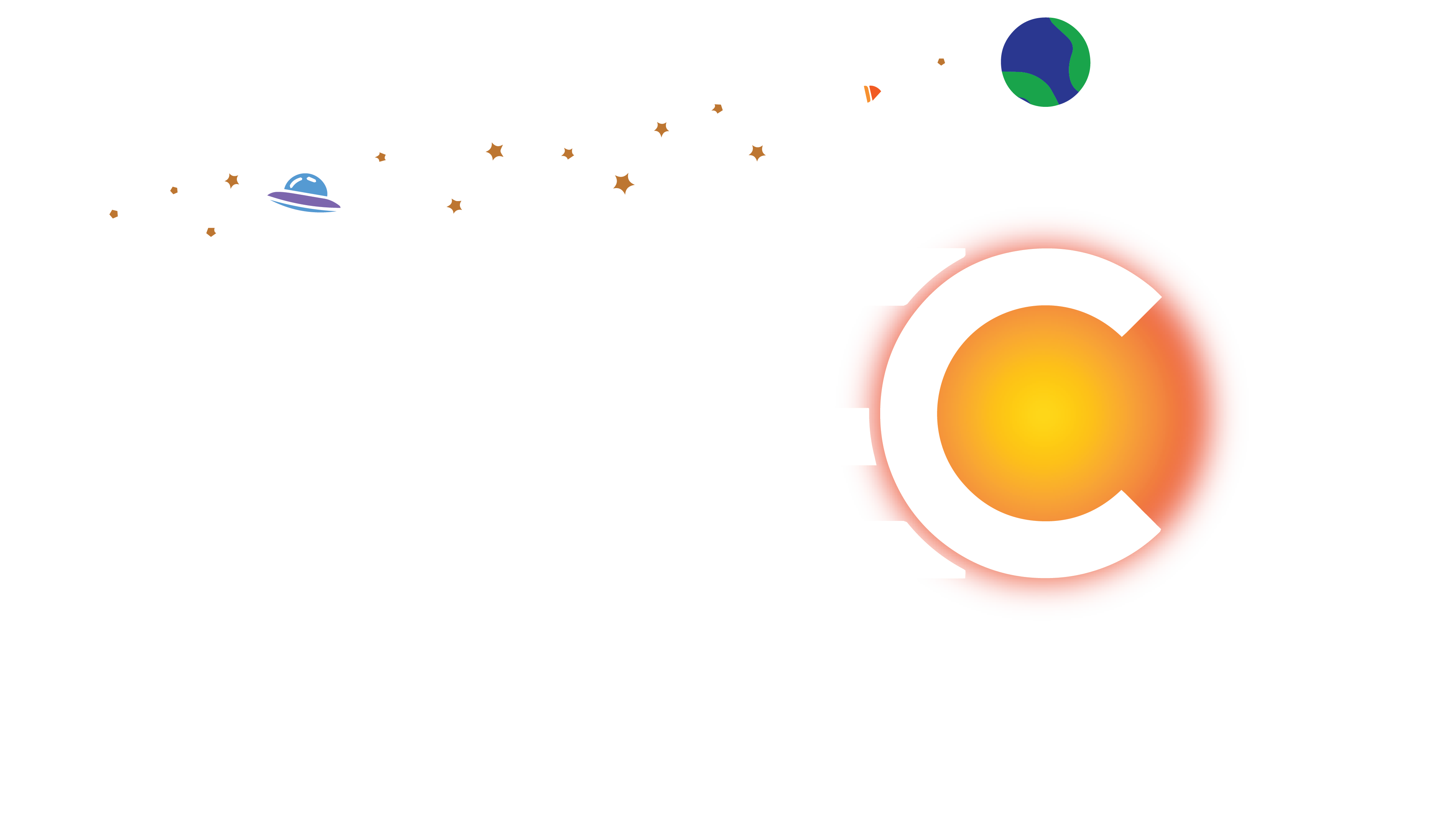 PARSEC White Doodle Orange Logo